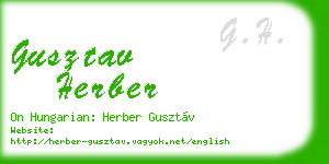 gusztav herber business card