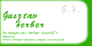 gusztav herber business card